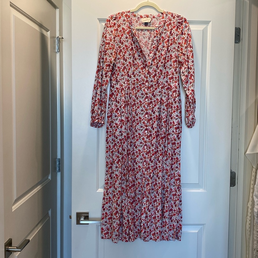 Long Sleeve Button Down Maxi Dress